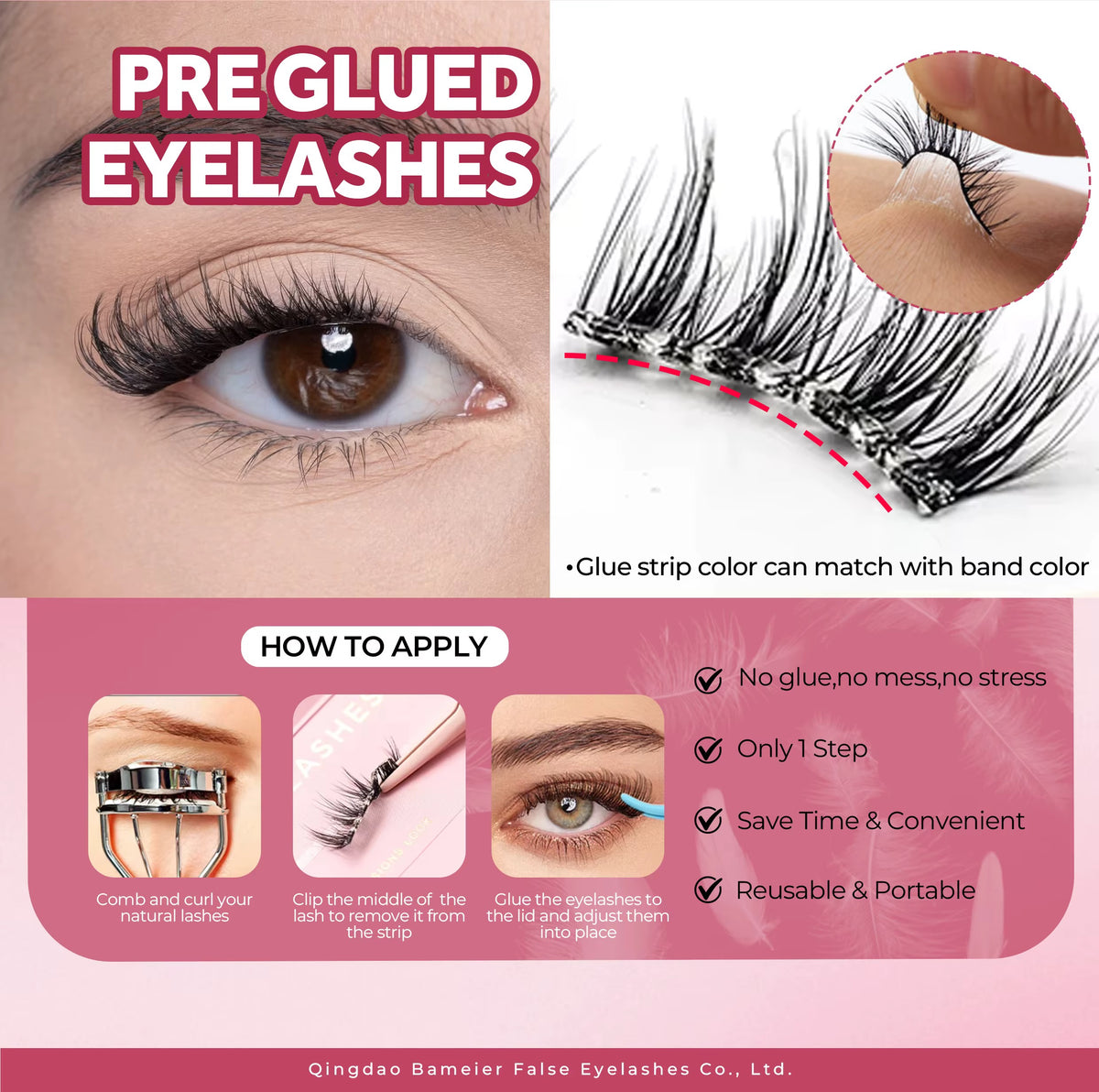 Pre glued lashes